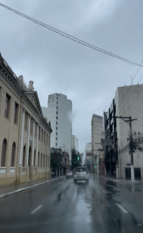 A street in Vitória on a rainy day